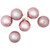 Shiny and Matte Glass Ball Christmas Ornaments - 3.25" (80mm) - Baby Pink - 6ct