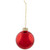 2-Finish Glass Ball Christmas Ornaments - 2.5" (60mm) - Apple Red - 9ct