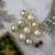 9ct Champagne Gold 2-Finish Glass Ball Christmas Ornaments 2.5" (65mm) - IMAGE 2