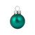 2-Finish Mini Christmas Glass Ball Ornaments - 1" (25mm) - Teal Green - 24ct - IMAGE 4