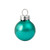 2-Finish Mini Christmas Glass Ball Ornaments - 1" (25mm) - Teal Green - 24ct - IMAGE 6