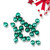 2-Finish Mini Christmas Glass Ball Ornaments - 1" (25mm) - Teal Green - 24ct