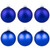 Shiny and Matte Glass Ball Christmas Ornaments - 3.25" (80mm) - Royal Blue  - 6ct - IMAGE 2