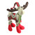 25" Nordic Red and Green Plaid Reindeer Christmas Tabletop Figurine - IMAGE 2