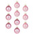 2-Finish Glass Christmas Ball Ornaments - 1.5" (40mm) - Pink - 10ct - IMAGE 2