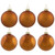 2-Finish Christmas Ball Glass Ornaments - 3.25" (80mm) - Bronze and Amber - 6ct - IMAGE 2