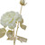 Long Stem Rose Artificial Spray - 26.5" - White and Gold - IMAGE 3