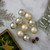 9ct Champagne Gold 2-Finish Glass Christmas Ball Ornaments 2.5" (65mm) - IMAGE 2