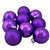 9ct Purple 2-Finish Glass Ball Christmas Ornaments 2.5" (63mm) - IMAGE 1