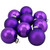 9ct Purple 2-Finish Glass Ball Christmas Ornaments 2.5" (63mm) - IMAGE 3