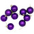 2-Finish Glass Ball Christmas Ornaments - 2.5" (60mm) - Grape Purple - 9ct
