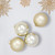 2-Finish Glass Christmas Ball Ornaments - 4" (100mm) - Champagne Gold - 4ct - IMAGE 3