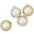 2-Finish Glass Christmas Ball Ornaments - 4" (100mm) - Champagne Gold - 4ct - IMAGE 6