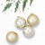 2-Finish Glass Christmas Ball Ornaments - 4" (100mm) - Champagne Gold - 4ct