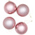 2-Finish Glass Christmas Ball Ornaments - 4" (100mm) - Rose Gold - 4ct