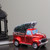 8.25" Red Vintage Truck Hauling a Frosted Tree Table Top Christmas Decoration - IMAGE 4