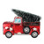 8.25" Red Vintage Truck Hauling a Frosted Tree Table Top Christmas Decoration - IMAGE 2