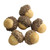 Set of 6 Gilded White Christmas Gold Topped Acorn Decorations 1.5" - IMAGE 3