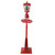 70.75" Musical Red Holiday Street Lamp with Christmas Tree Snowfall Lantern - IMAGE 1