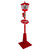 Musical Holiday Street Lamp with Christmas Tree Lantern - 70.75"  - Red - IMAGE 2