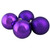 4ct Purple 2-Finish Glass Christmas Ball Ornaments 4" (100mm) - IMAGE 1