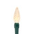 LED Faceted C6 Christmas Lights - Warm White - 23' Green Wire - 70ct - IMAGE 4