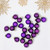 2-Finish Glass Ball Christmas Ornaments - 1" (25mm) - Purple - 24ct - IMAGE 1