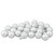 24ct White 2-Finish Glass Christmas Ball Ornaments 1" (25mm) - IMAGE 1