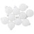 10ct White Shiny and Matte Glass Ball Christmas Ornaments 1.75" (45mm) - IMAGE 1