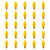 C9 Transparent Incandescent Christmas Replacement Bulbs - Yellow - Pack of 25 - IMAGE 1