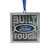 3" Brushed Nickel Plated Built Ford Tough Christmas Ornament - IMAGE 1