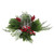 15" Green Traditional Artificial Pine and Berry Christmas Wreath Pillar Candle Holder - IMAGE 1