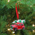 3.25” Red and White Car with Tree Christmas Ornament - IMAGE 3