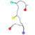 10 Multi-Color LED Battery Operated Berry Christmas Lights - Green Wire - IMAGE 3