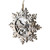 6" Brown and Gray Pre-Lit Snowflake with Bird Christmas Ornament - IMAGE 2