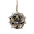 Brown and Silver Glittered Wood Grain Flower Christmas Ball Ornament 5" (127mm) - IMAGE 1