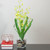 23.5" Green and Yellow Potted Artificial Orchid Flower Plant - IMAGE 2