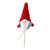 Northlight 11.5” Santa Gnome with Hat and Striped Arms on a Stick Christmas Ornament - Gray/Red - IMAGE 1