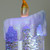 9.5" LED Lighted Dripping White Swirling Glitter Candle Christmas Decoration - IMAGE 4