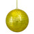 Mirrored Disco Ball Christmas Ornament - 6" (150mm) - Golden Yellow - IMAGE 1