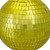 Mirrored Disco Ball Christmas Ornament - 6" (150mm) - Golden Yellow - IMAGE 3
