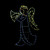 32" Yellow LED Lighted and Animated Angel Christmas Outdoor Decor - IMAGE 2