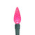 LED Faceted C6 Christmas Lights - Pink - 23' Green Wire - 70ct - IMAGE 5