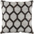 20" Black and Gray Rustic Square Throw Pillow - Down Filler - IMAGE 1