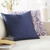 18" Navy Blue Solid Square Contemporary Throw Pillow - Down Filler - IMAGE 2