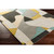 7.5' x 9.5' Arte Astratto Jet Black, Teal, Gray and Olive Hand Tufted Wool Area Throw Rug