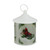 7.5" White and Red Battery Operated LED Lighted Resting Cardinal Scene Christmas Lantern - IMAGE 1