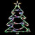 16" LED Lighted Christmas Tree Window Silhouette Decoration - IMAGE 1