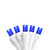 LED Wide Angle Icicle Christmas Lights - Blue - 5.5' White Wire - 100ct - IMAGE 2