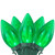 LED C9 Christmas Lights - Green - 16' Green Wire - 25ct - IMAGE 1